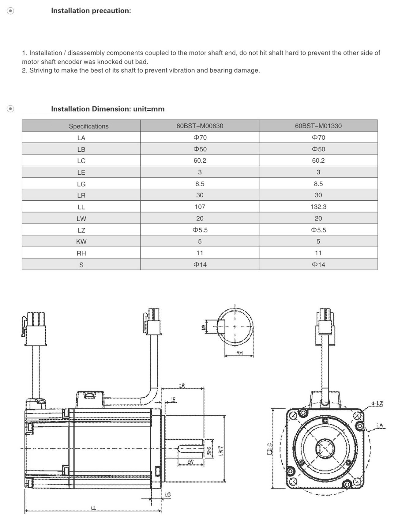 60B servo motor